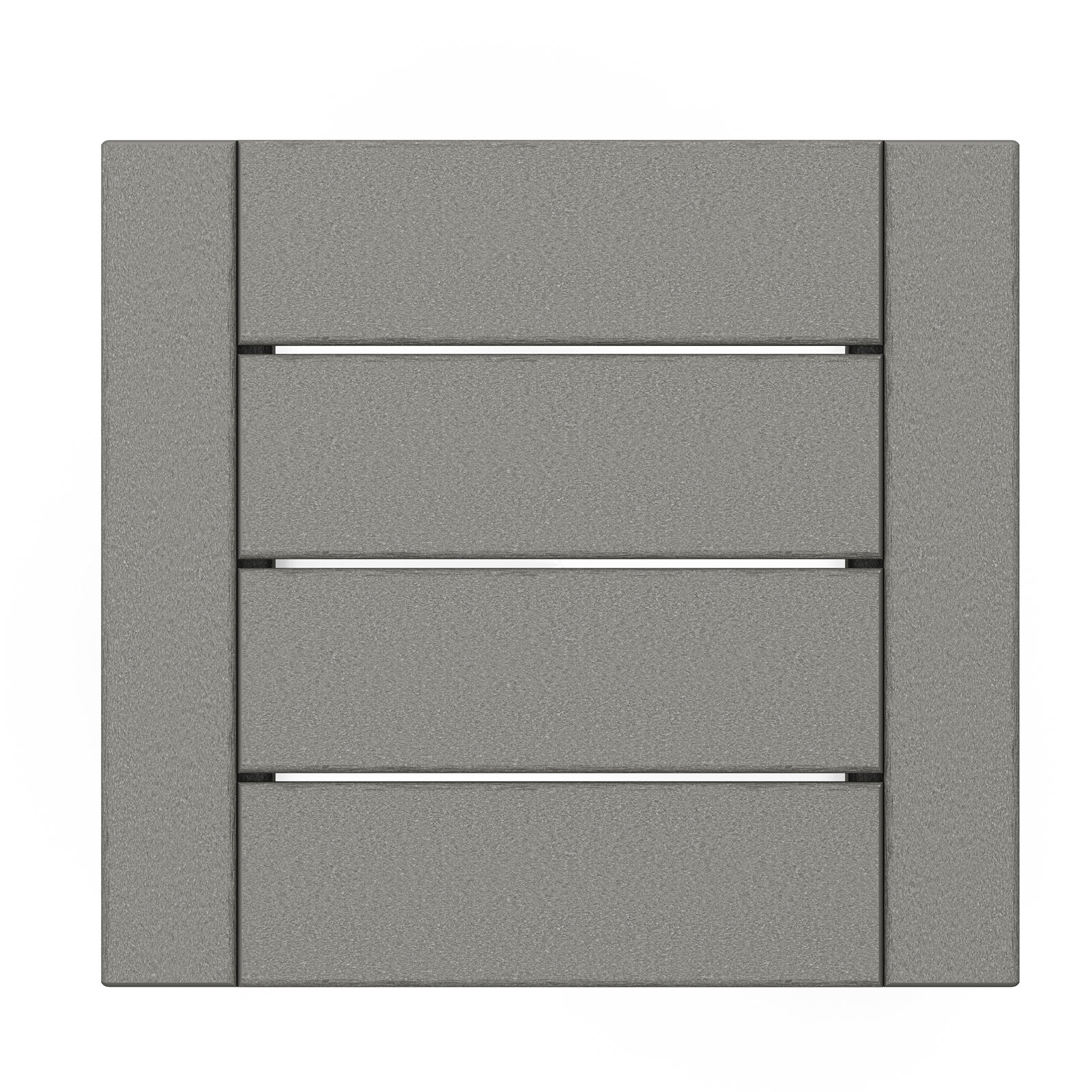 POLYWOOD® Edge 20" Patio Side Table, 17.5"H x 20"W x 20"L, Gray