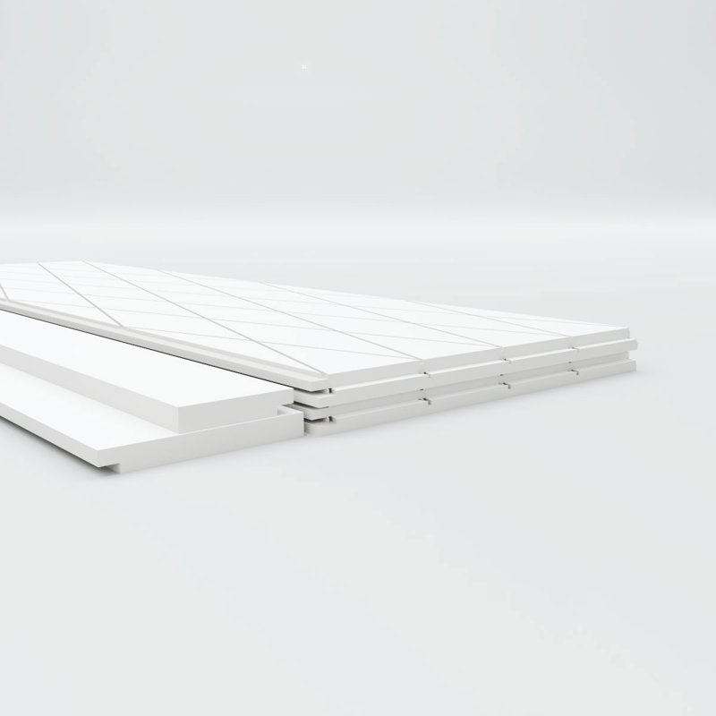 Linked Diamond PVC Wainscot Panelling Kit, 36" H x 94.5" W x 0.625" D