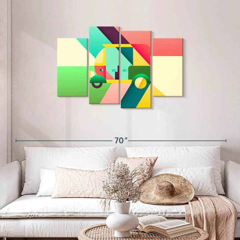 Mehar Abstract Rickshaw, 27" H x 43" W