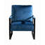 Chaise avec structure en métal, revêtement en velours bleu moderne Mid-Century pour bureau à domicile, chambre à coucher, salon, chambre à coucher, bureau-283620931