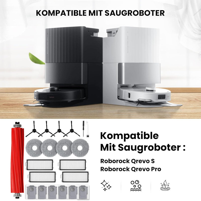 Accessories for the Roborock Qrevo S/Qrevo Pro robot vacuum cleaner