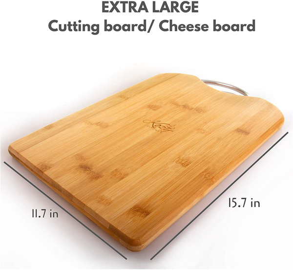 Berghoff Bamboo Cutting Board With 4pc Flexible Plastic Cutting