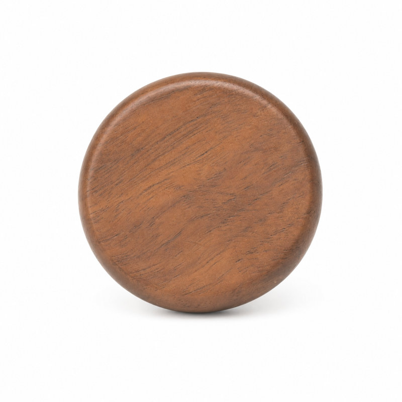 Poignée d'armoire ronde en bois massif