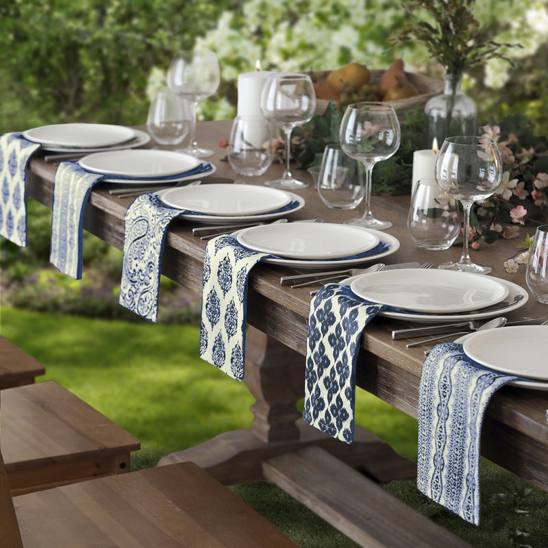 Ensemble de 24 serviettes de table Queanbeyan, Indigo
