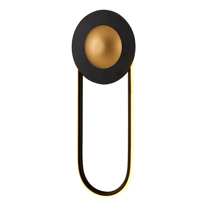 Modern Wall Lamp with Metal Body, Black Finish, 7.5 x 18.9 x 2.0 inches | 16W Integral LED, 3000K Warm White, 1600 Lm Brightness | Perfect for Glam & Scandinavian Decor, Sleek and Stylish Illumination