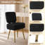 Chaise de coiffeuse Sherpa avec rangement dissimulé - Tabouret de maquillage pliable avec dossier, chaise de coiffeuse rembourrée pour petits espaces, idéale pour la chambre ou le salon - Noir-306890676