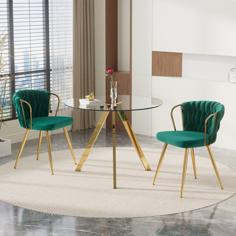 Ensemble de salle à manger, Vert, 3, H 29,5 po x l 47,2 po x P 47,2 po