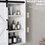 Armoire de salle de bain blanche avec porte coulissante et tablette réglable, jolie tablette de rangement