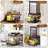 Mini Fridge Stand With Large Storage Wheels Socket Mini Fridge Table Mini Fridge Cabinet With 220 LBS Capacity With Charging Station
