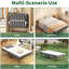 Lit extra large de 75 po x 46 po avec mousse à mémoire de forme de 5 po, capacité de 450 lb, assemblage rapide pour le camping