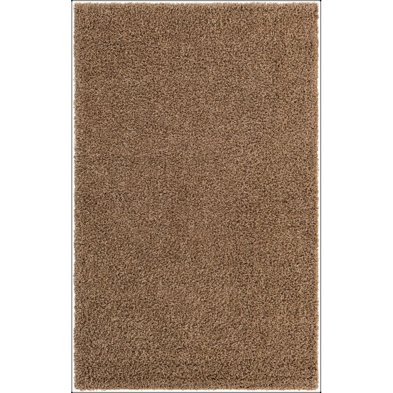 Tapis shaggy en mérinos couleur café, 152 x 213 cm, moderne et doux, 213 x 152 cm, idéal pour une décoration intérieure chaleureuse et élégante.