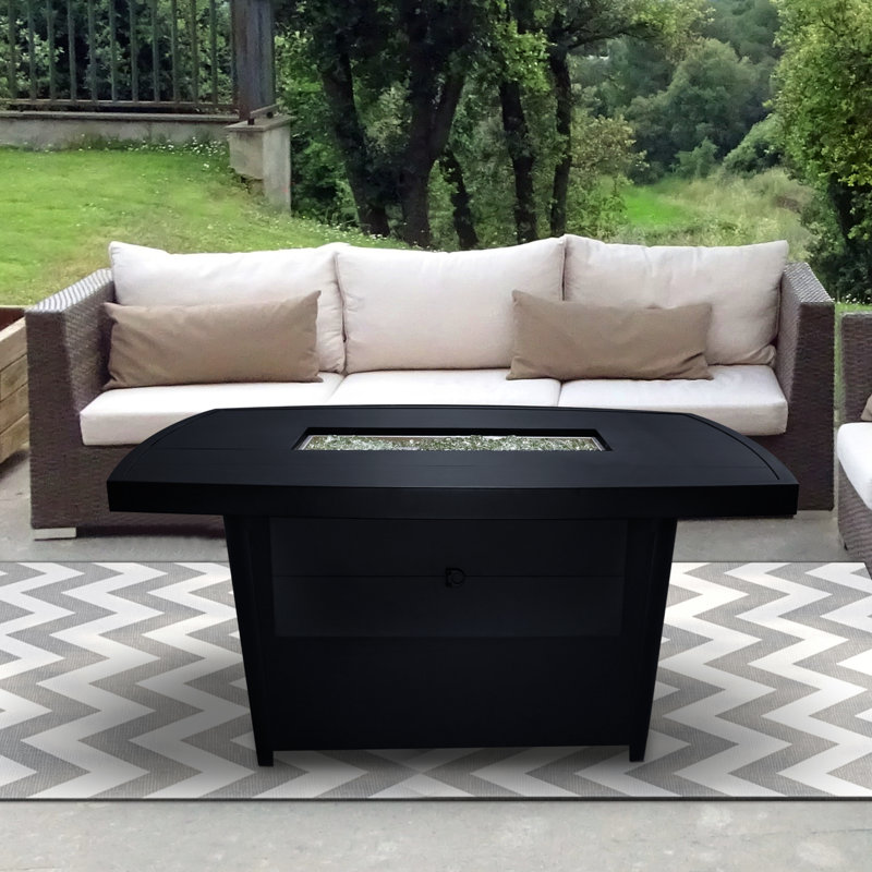 Table de foyer d'extérieur au propane / gaz naturel en aluminium Sunbeam Edge