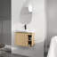 Meuble-lavabo mural 28 po avec lavabo en céramique blanche et porte à fermeture en douceur 28 po