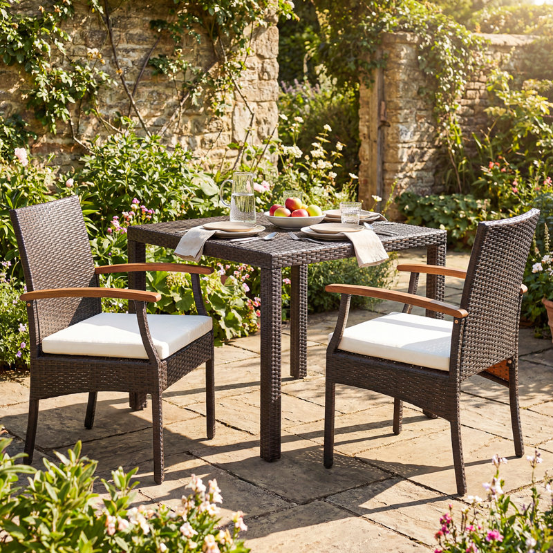 Chaise de patio avec coussin Aracia