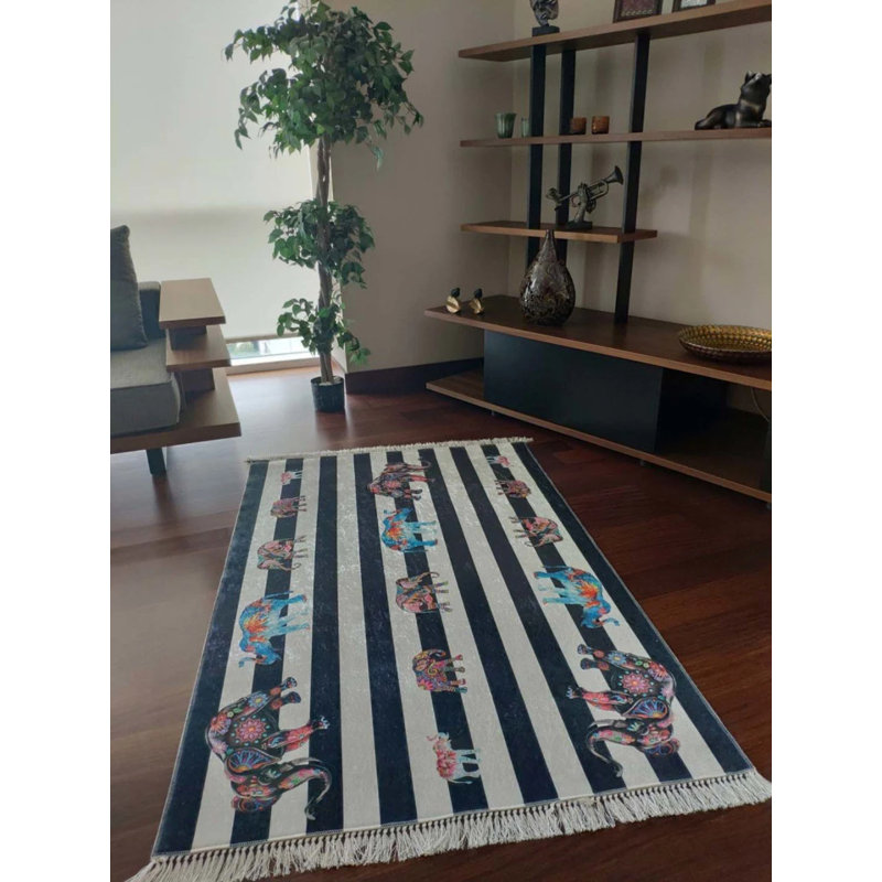 Tapis Masanao avec envers antidérapant, Rectangle 5 pi 11 po x 6 pi 7 po