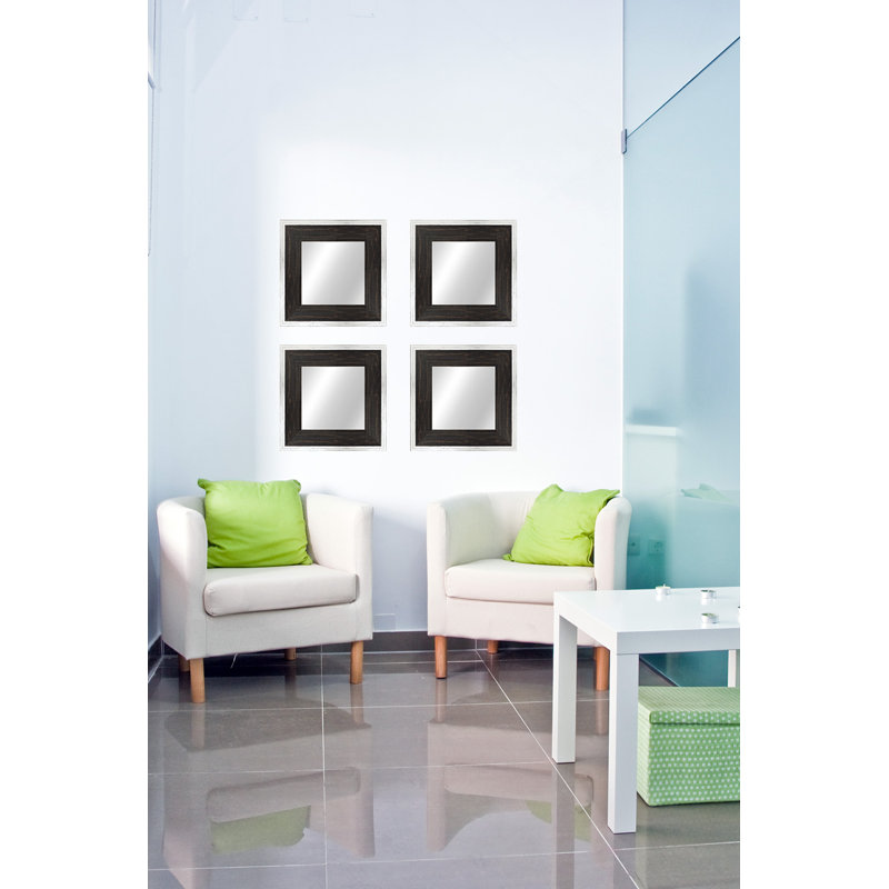 Natural Wood, 22.5" x 22.5", White/Black
