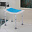 Chaise de douche antidérapante réglable à 6 niveaux Homcom, tabouret de bain spa incurvé pour femmes âgées, blessées et enceintes, plusieurs couleurs