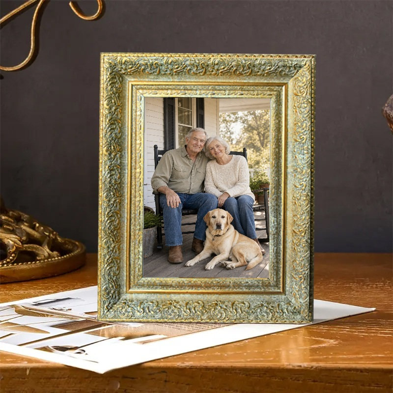 Antique Gold Picture Frame, Antique Gold, 3, 8" W x 10" H