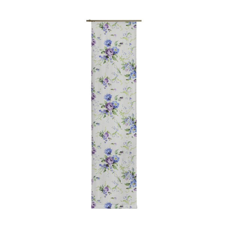 Pansy Track Insert Blackout Sliding Panel Curtain, Purple/Blue, 60cm Width x 175cm Drop