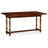 Country Farmhouse 31.5 " Extendable Walnut Rectangular Solid Wood Top with Solid Wood Base Dining Table