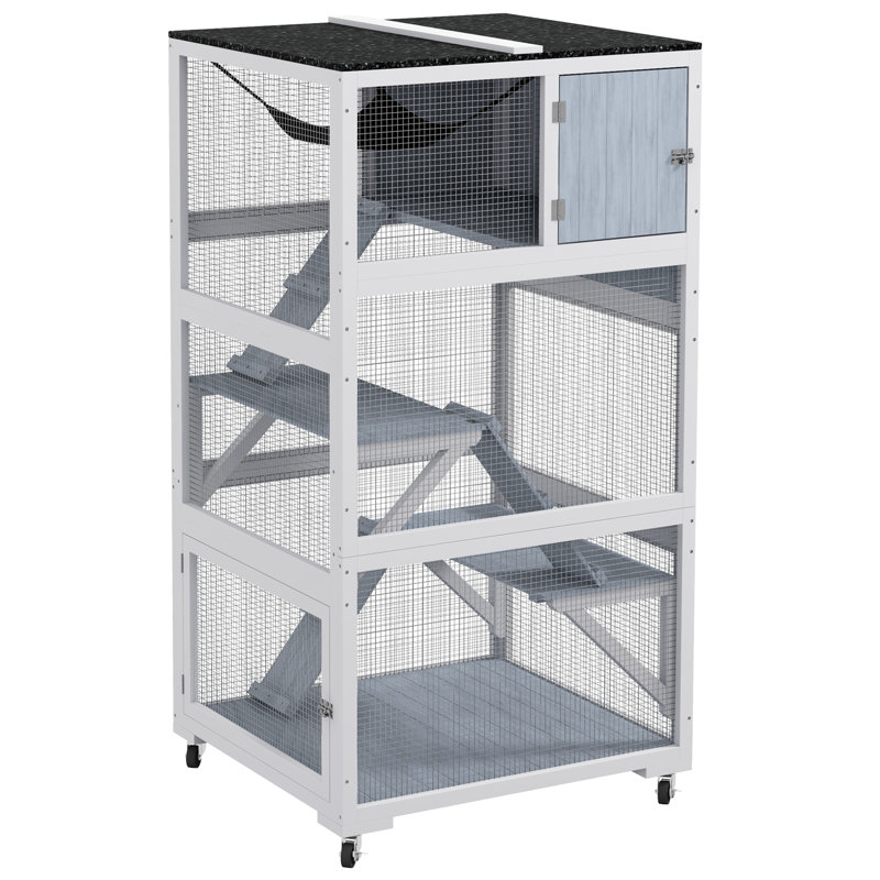 Eliphaz Outdoor Cat Crate,wood, Gray