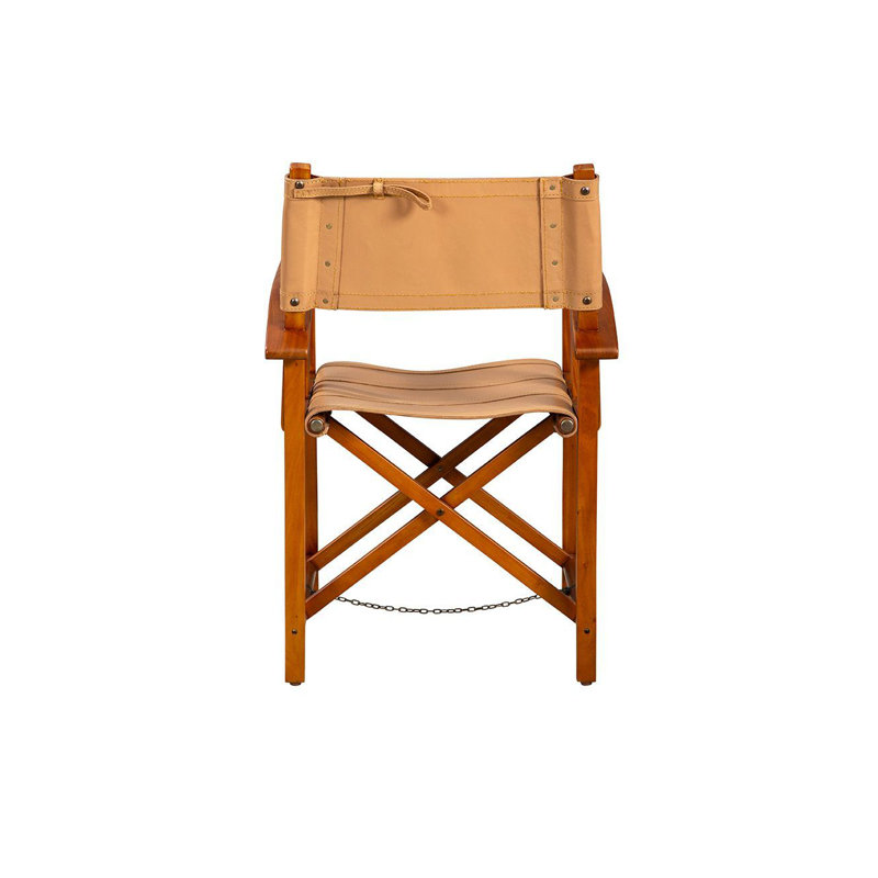 Balago Leather Folding Chair, Brown