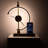Minimalist LED Clock Lamp with Phone Wireless Charger/Wood Base