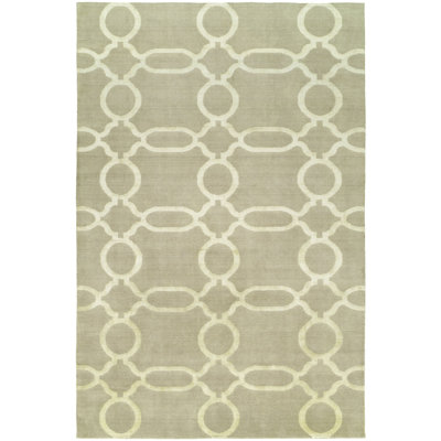 Vicennia Geometric Area Rug in Beige