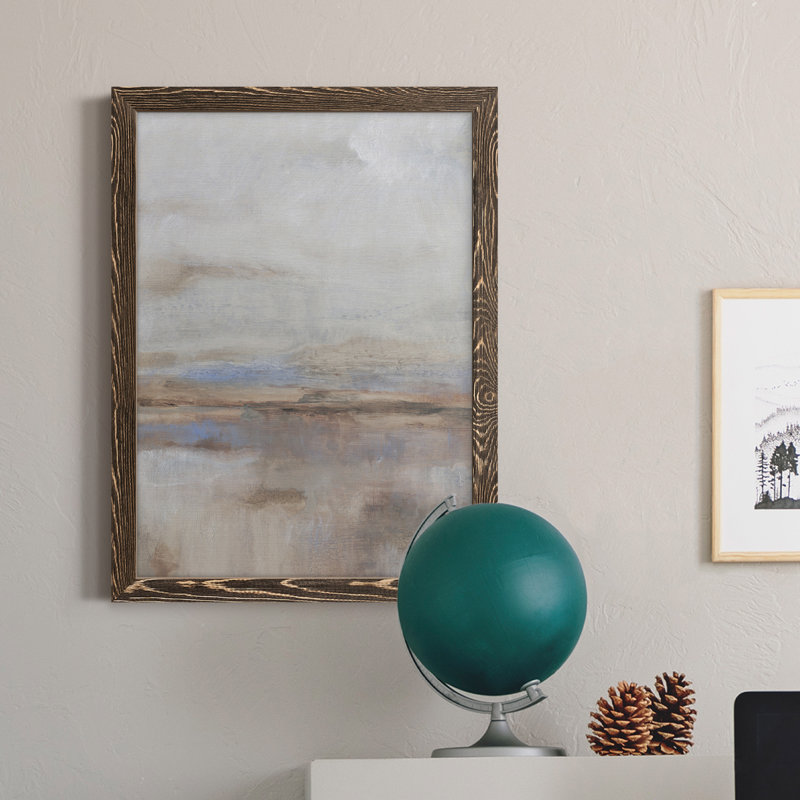 «Overcast Day I», reproduction d'art sur toile, H 31 po x l 44 po x P 1 po, Cadre noyer