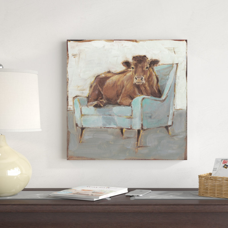 «Moo-Ving In IV» par Ethan Harper, reproduction, H 20 po x l 20 po x P 1 po