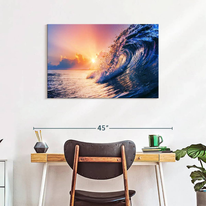 Gillard Sundown Ocean Wave, 24" H x 36" W