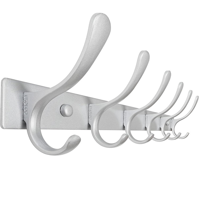 Steel Wall Hook, Matte Silver