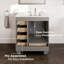 Meuble-lavabo en porcelaine l 28 po x P 22 po Yena-143581681