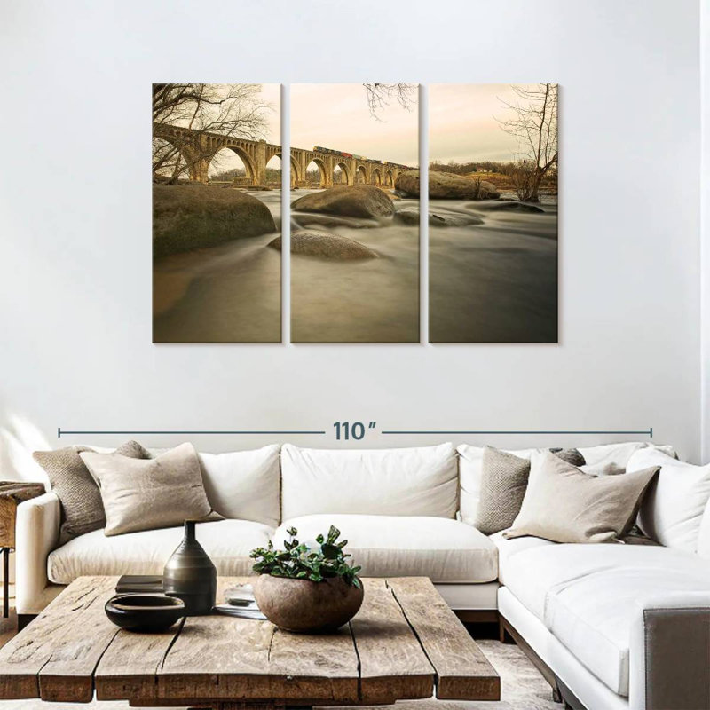 Rorry Train Over James River, 48" H x 74" W