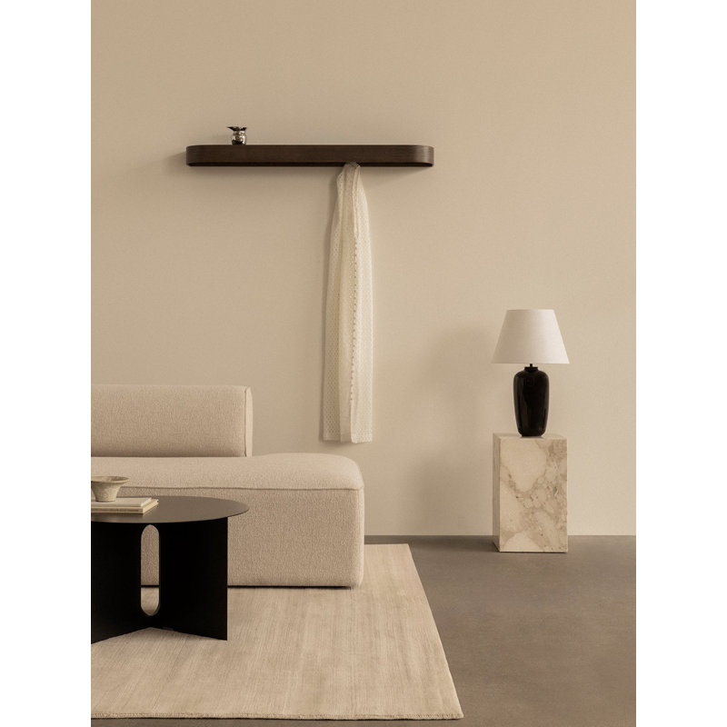 Epoch 11 - Hook Wall Mounted Coat Rack, Black/Dark Stained Oak