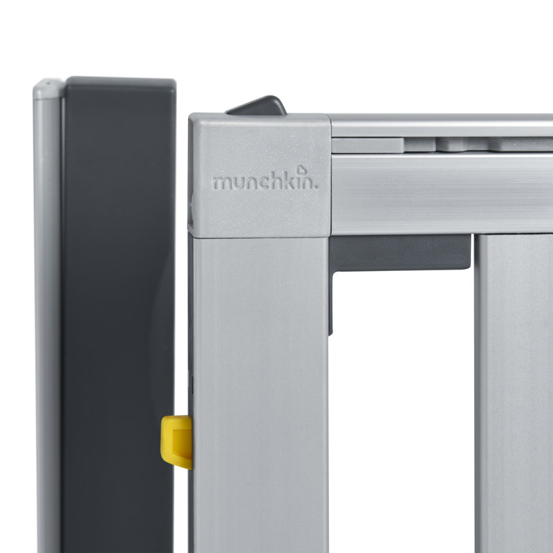 Silver Aluminum Adjustable Baby Safety Gate for Stairs