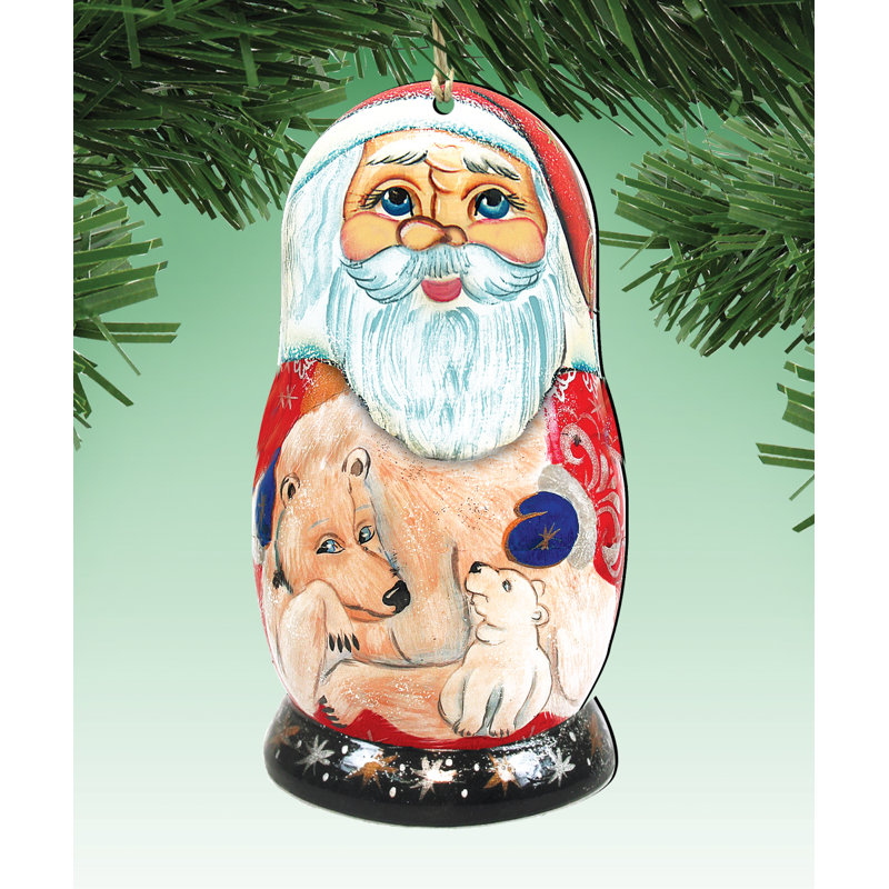 5'' Wood Hanging Figurine Ornament