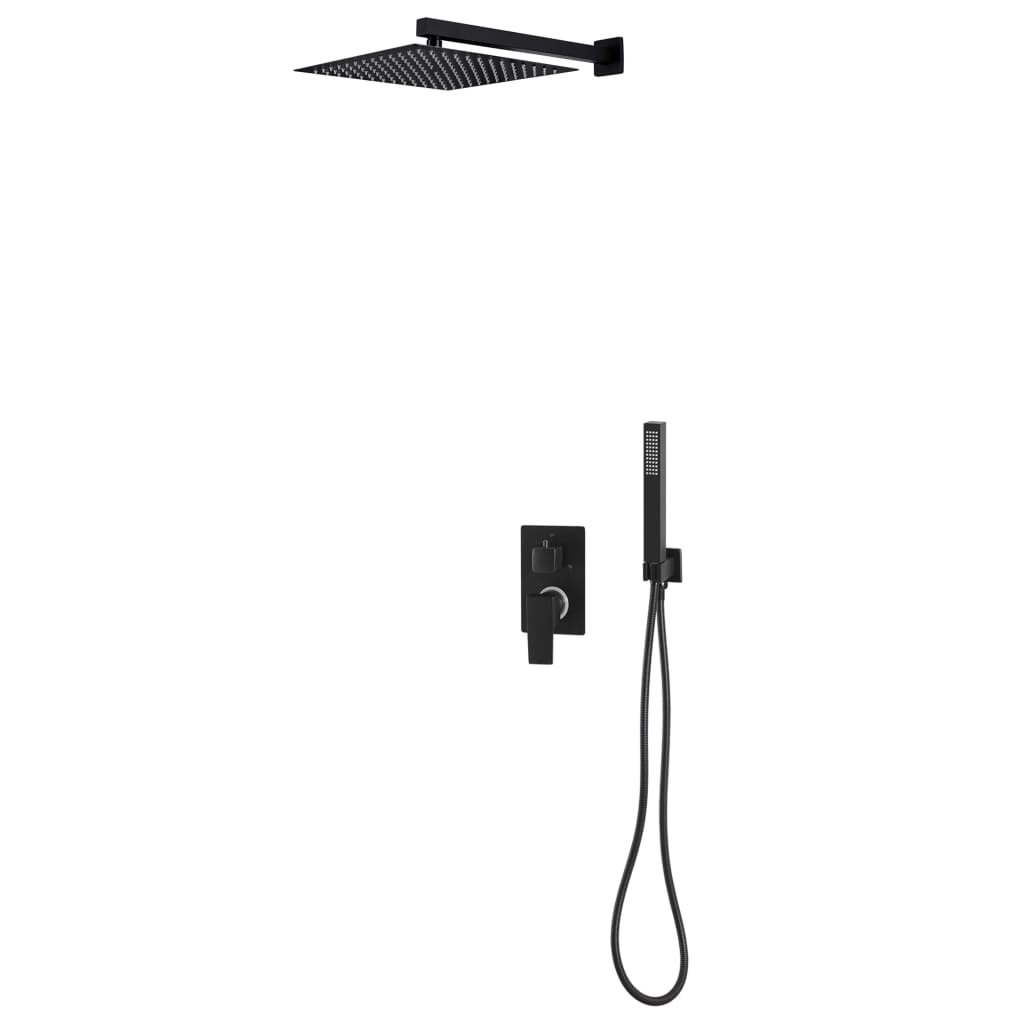 Carbon Dual Shower Head - Square