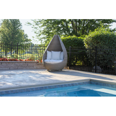 Grey Wicker Cuddle Chair