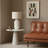 Stoneware Table Lamp with Linen Shade