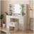 Vanity Desk With Led Lighted Mirror,Makeup Vanity With 10 Led Lights & 5 Metal Sliding Drawers, 3 Color Brightness Adjustable, Vanity Table With 6 Open Shelves, Dressing Table-522131212
