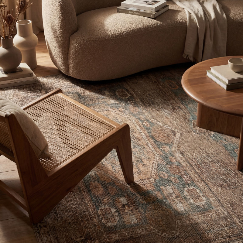 Otilia Vintage Area Rug, Rectangle 5' x 8'