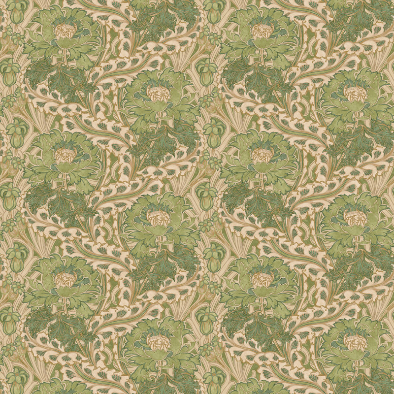 2'9" L x 27.58" W Wallpaper Roll, Green