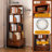 Rotating Bookshelf with Drawer, 360 Display Corner Bookshelf for Small Space, Floor Standing Bookcase Storage Rack, Wood Narrow Book Shelf Organizer for Bedroom, Living Room-272937612-293440301