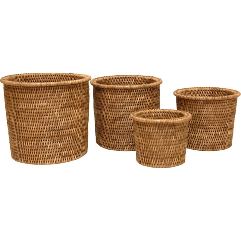 Wicker Decorative Basket Set, Antique Brown