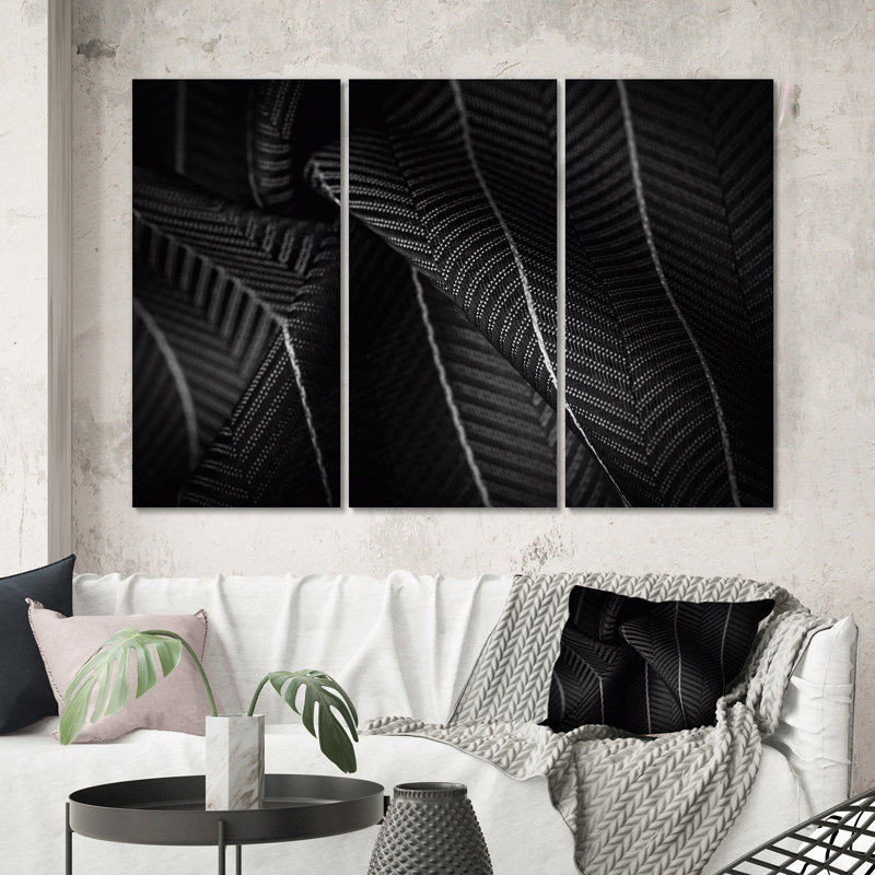 Tissu en soie gris argenté avec une fine rayure blanche - reproduction d'art sur toile à motifs, H 40 po x l 60 po x P 1 po