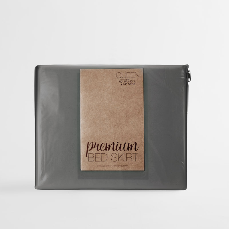 Jupe de lit Becky Cameron™ de 14 po, Gris, Simple TG