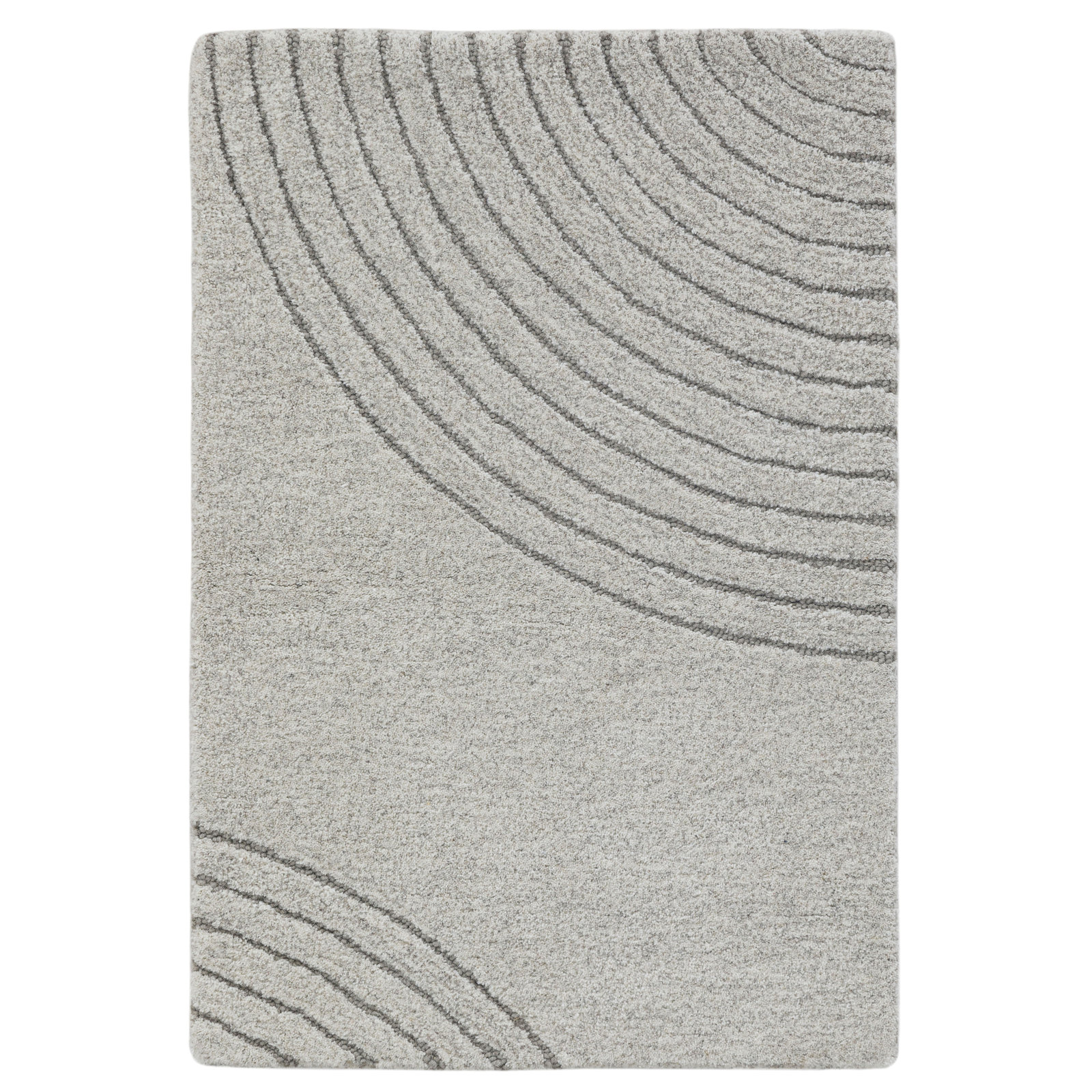 Helaine Hand Tufted Wool Ivory Rug, Rectangle 2' x 3'