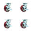 5 Inch Poly on Aluminum Caster Set with Ball Bearings and Brake/Swivel Lock SCC|SCC-30CS520-PAB-TLB-BSL-4