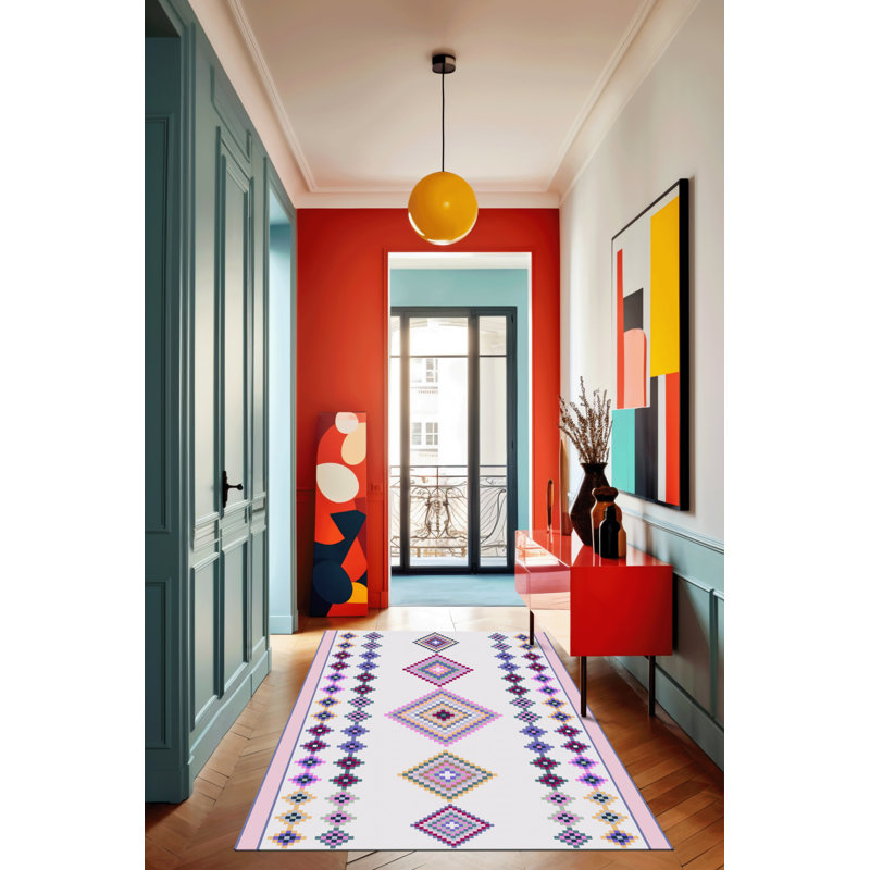 Krischan Geometric Indoor / Outdoor Rug, Runner 4'11" x 9'10"